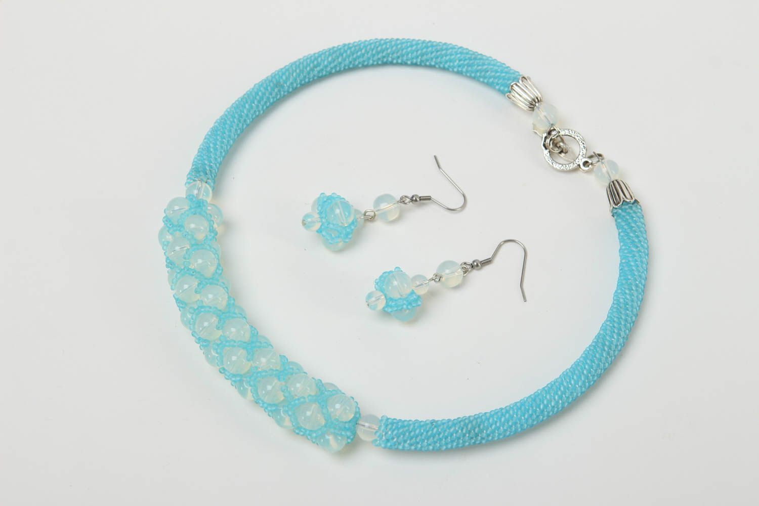 Conjunto de joyas hecho a mano collar y pendientes hechos a mano regalo original foto 2