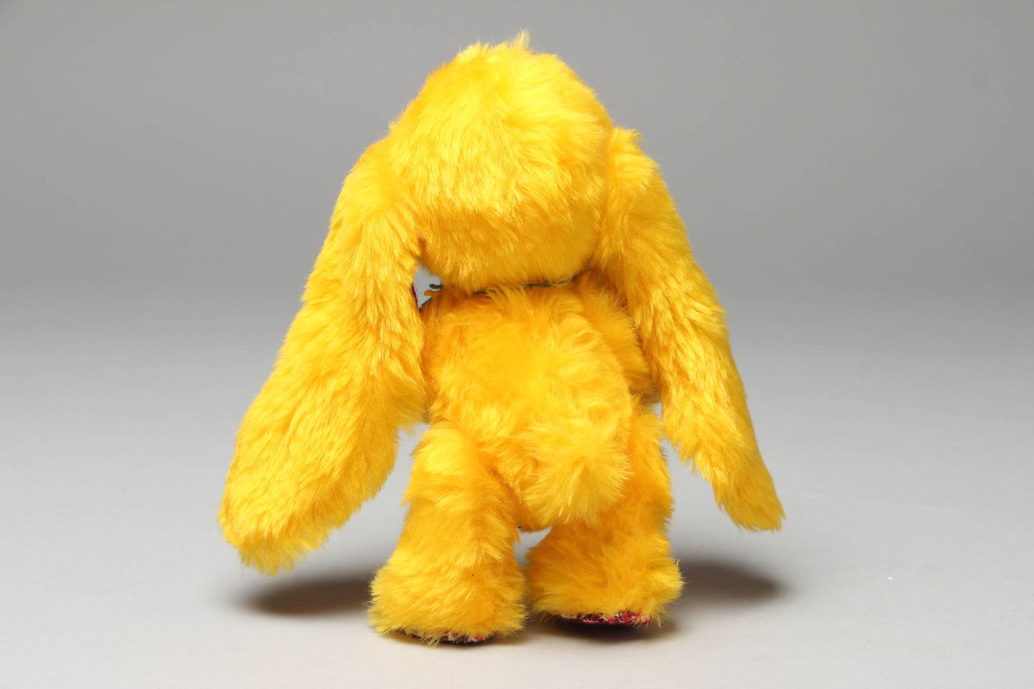 Дизайнерская игрушка зайка желтый фото 3