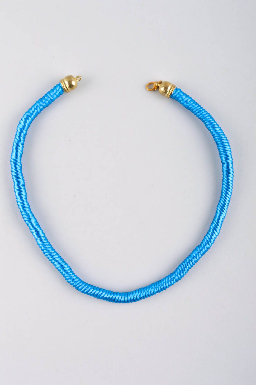 Украшение на шею украшение ручной работы авторское колье голубое модное фото 5