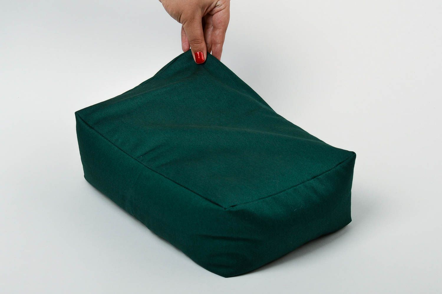 Handmade designer green pillow cute pillow for yoga stylish unusual pillow photo 5