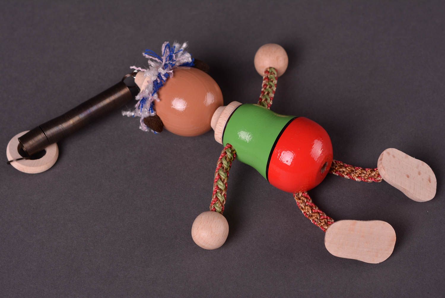 Игрушка ручной работы расписная игрушка из дерева подарок ребенку симпатичная фото 4