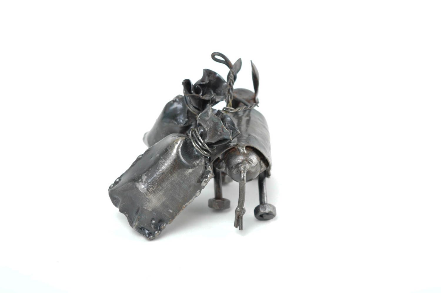 Figurine âne faite main Statuette design en métal Déco maison originale photo 4