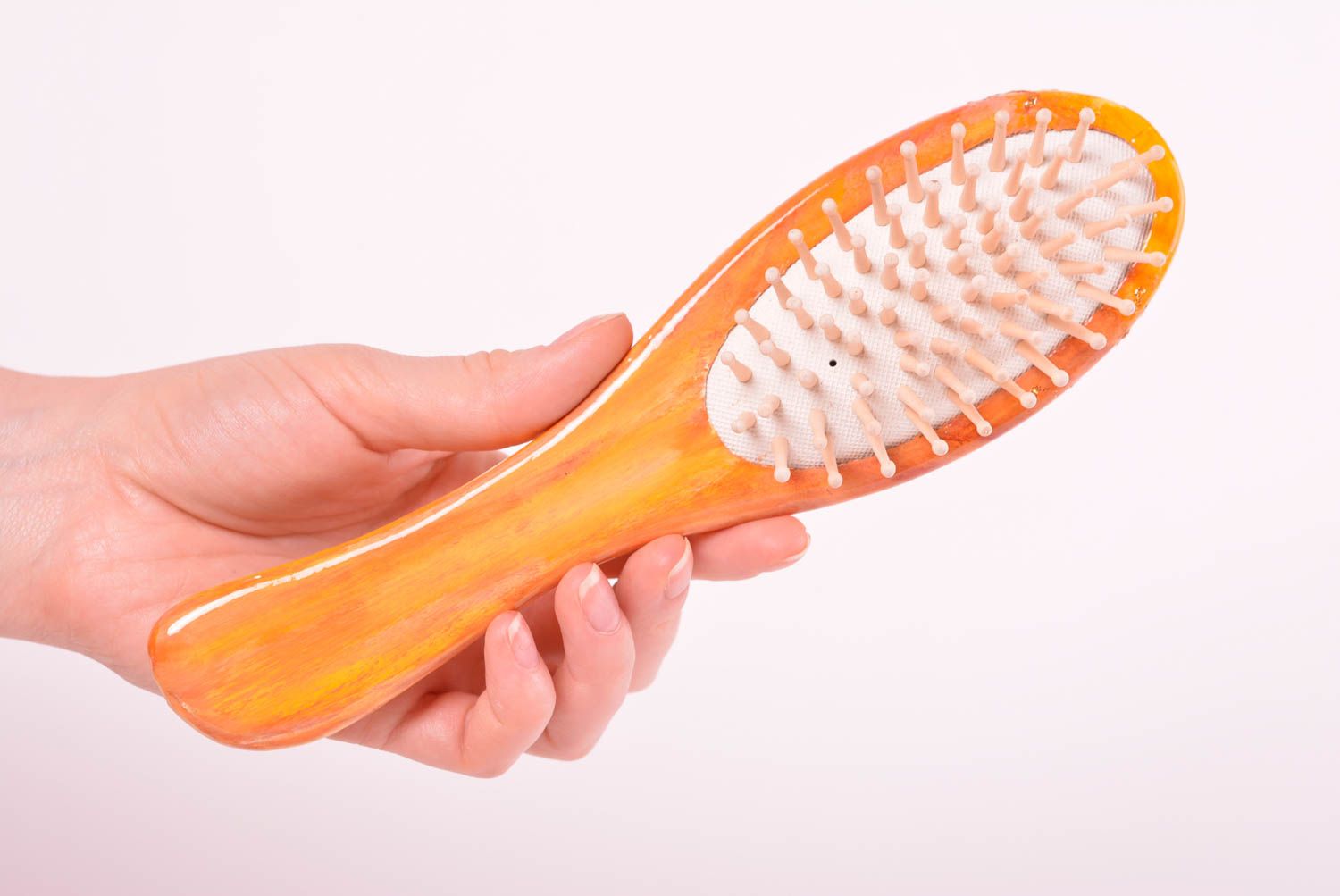 Wooden hair comb decoupage hair comb hair accessories wooden hair brush photo 4
