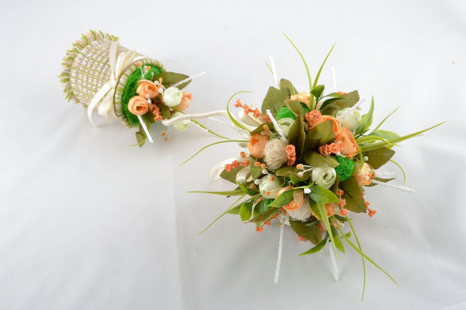 Handmade topiary with flowers photo 4