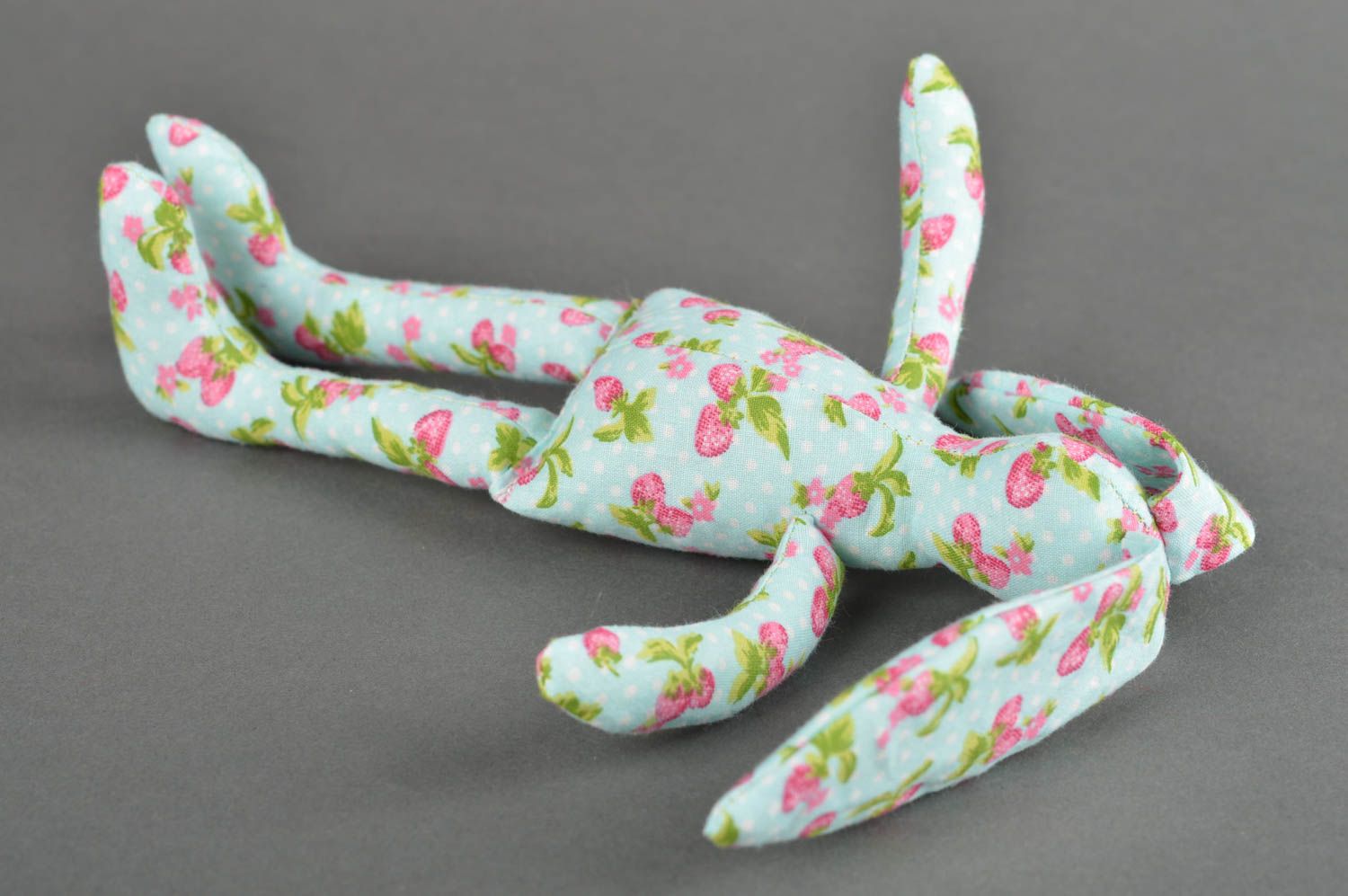 Авторская игрушка ручной работы игрушка заяц стильный подарок из ткани детский фото 2