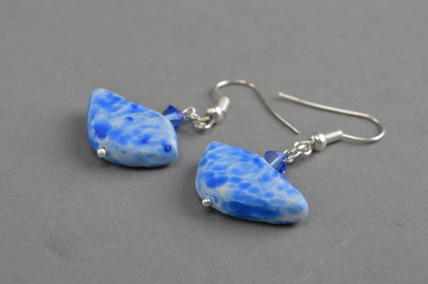 Bright handmade polymer clay earrings stylish plastic earrings gifts for her photo 3