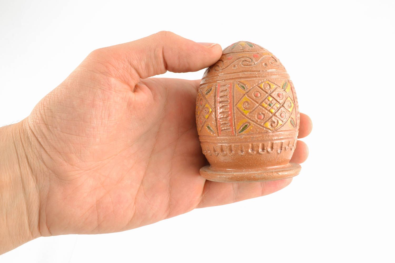 Ceramic Easter egg kilned with milk photo 4
