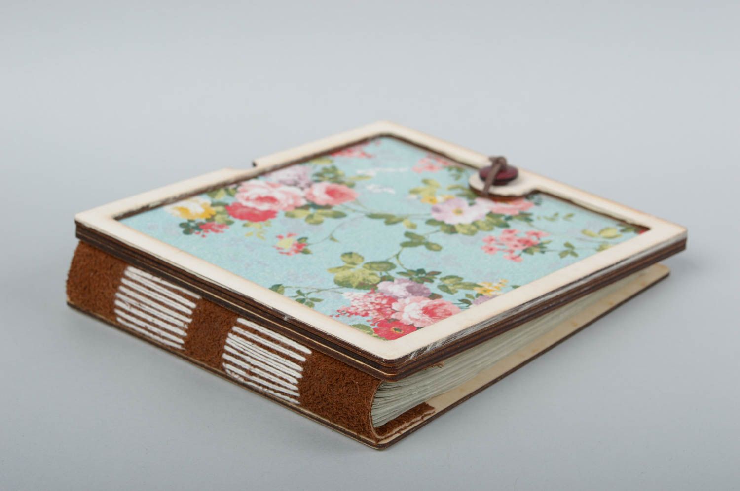 Designer notepad handmade wooden notebook stylish diary gift for women photo 3