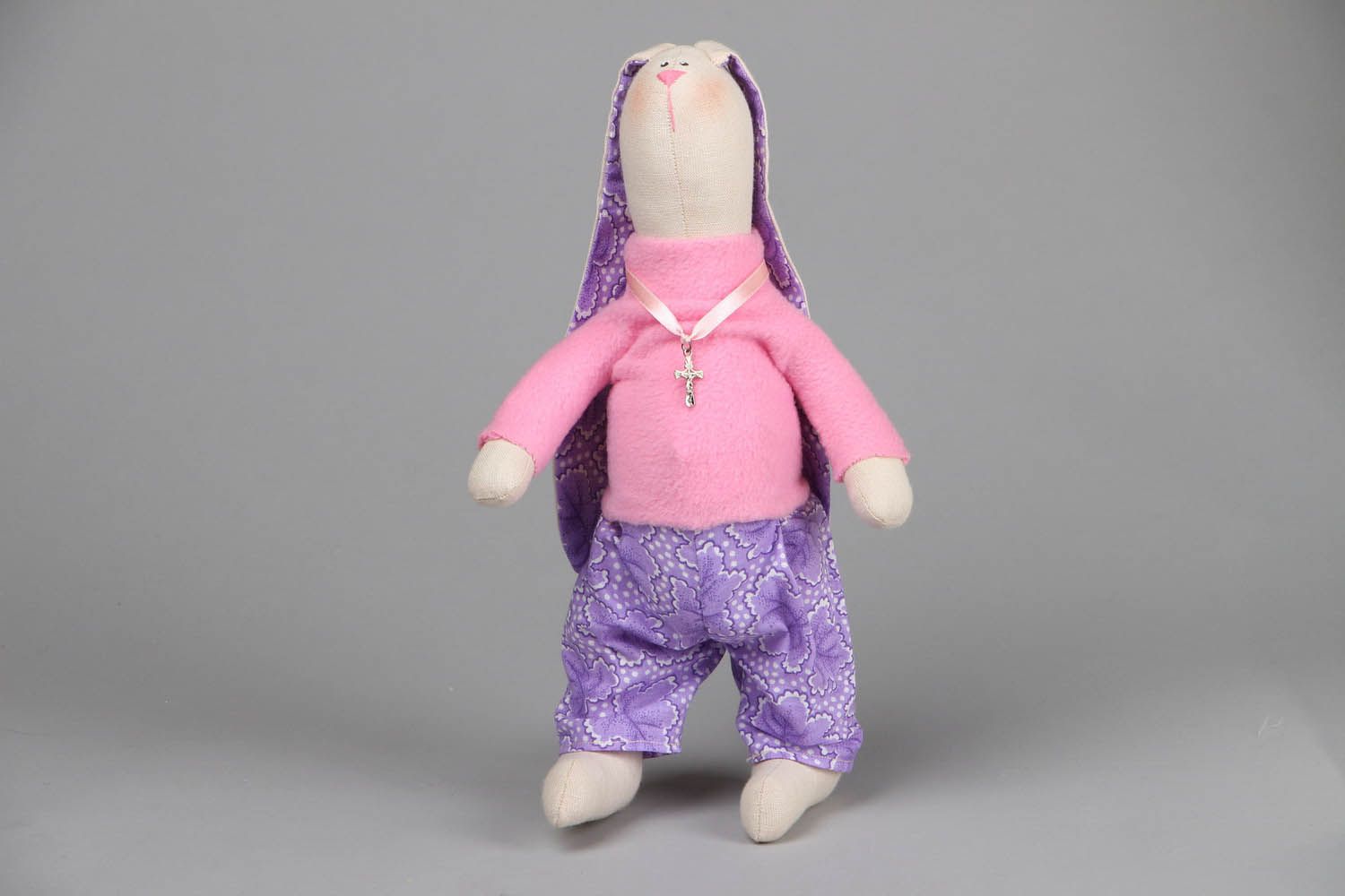 Текстильная игрушка Модный заяц фото 1