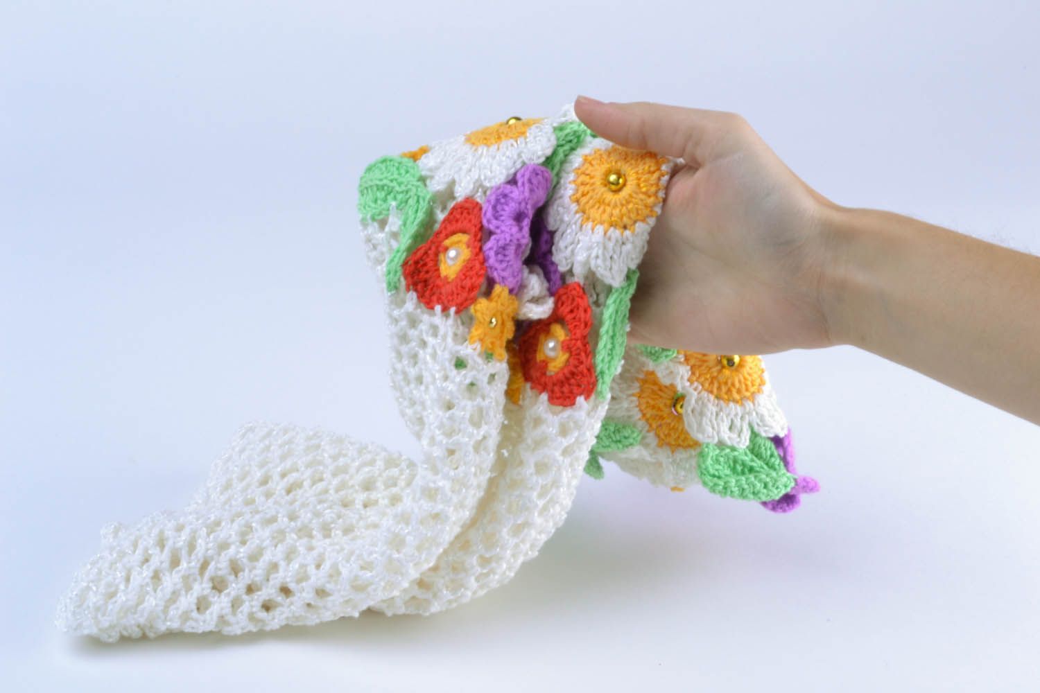 Floral crochet vest top photo 5