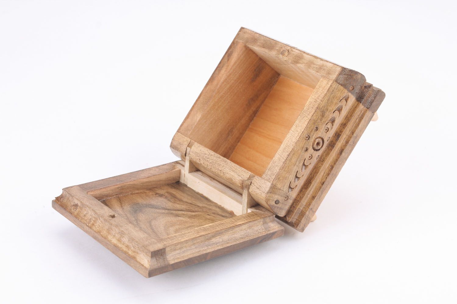 Petite boîte en bois artisanale faite main photo 2