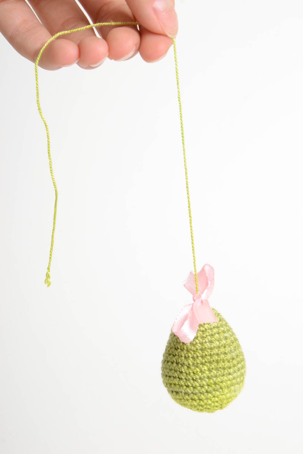 Œuf de Pâques fait main Décoration Pâques au crochet Suspension décorative photo 5