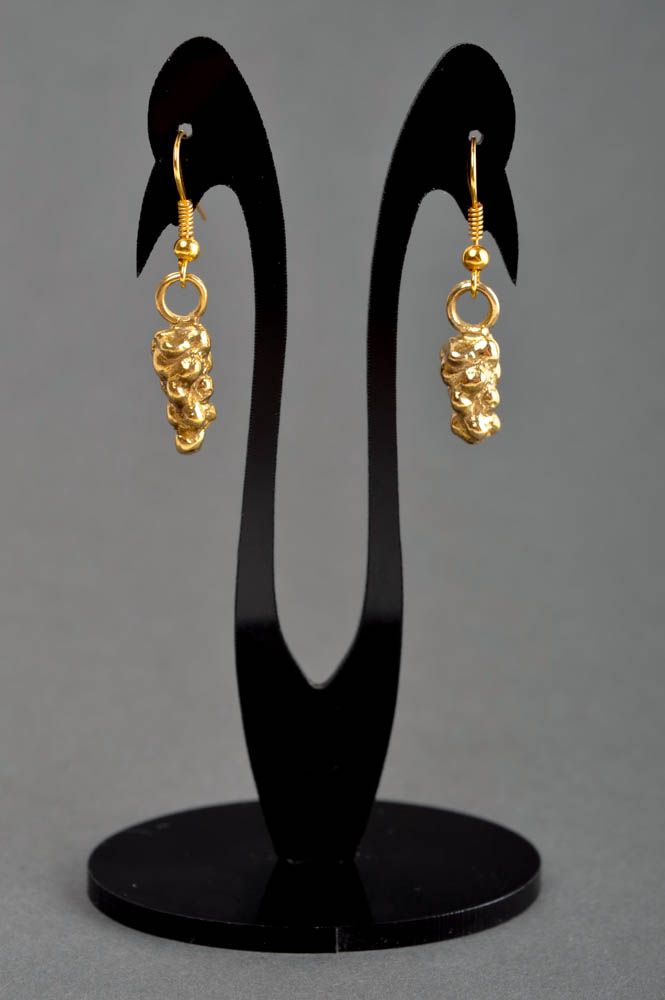 Schöne Ohrringe handmade Metall Schmuck ungewöhnlich Ohrringe für Damen prächtig foto 1