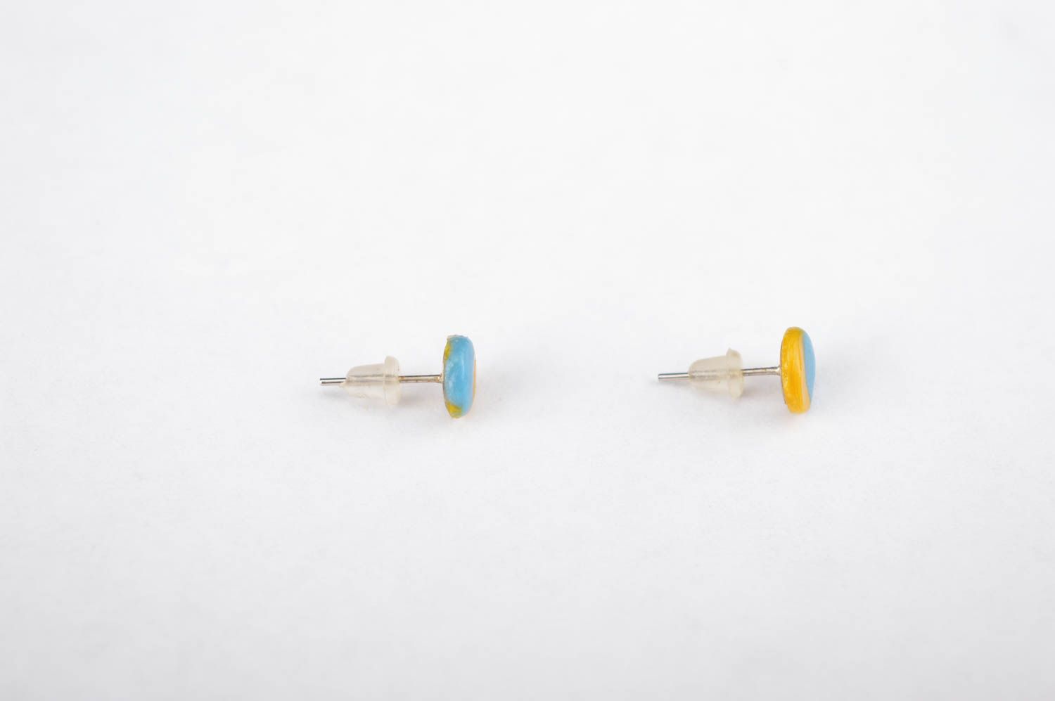 Beautiful handmade plastic earrings fashion accessories stud earrings gift ideas photo 4