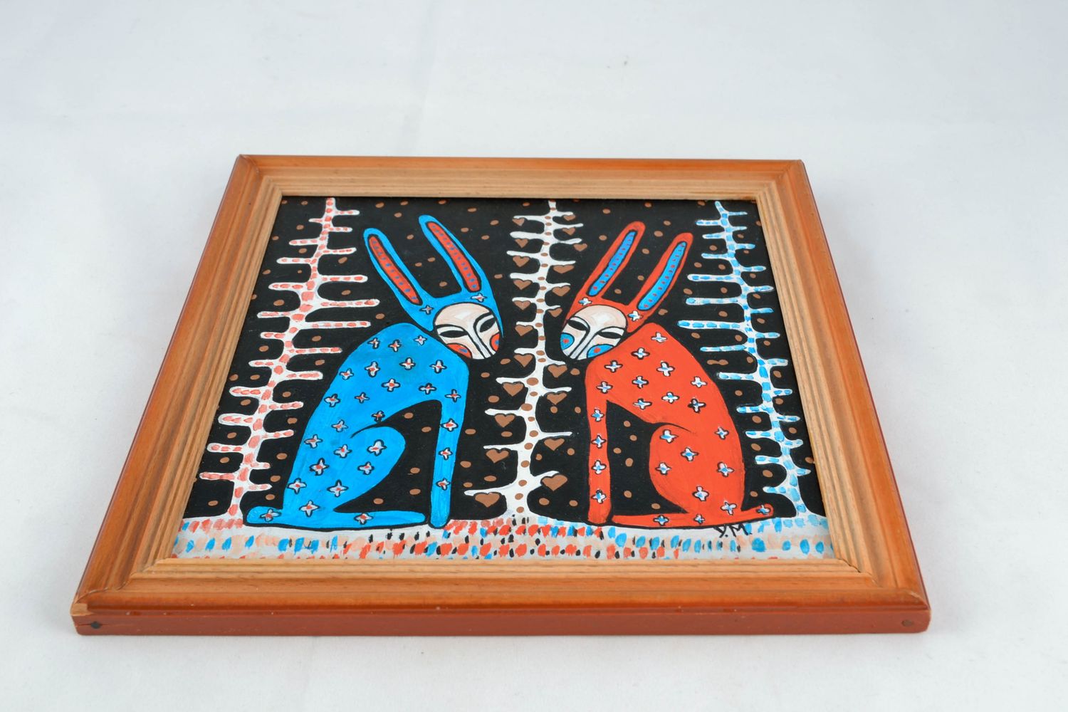 Tableau acrylique dans un cadre en bois  photo 2