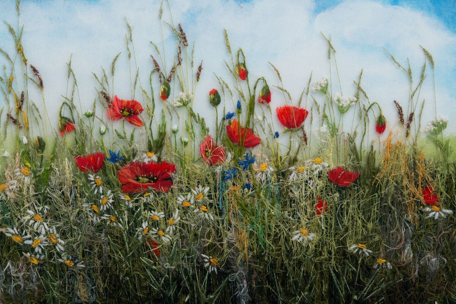 Embroidered panel Poppy Field photo 4