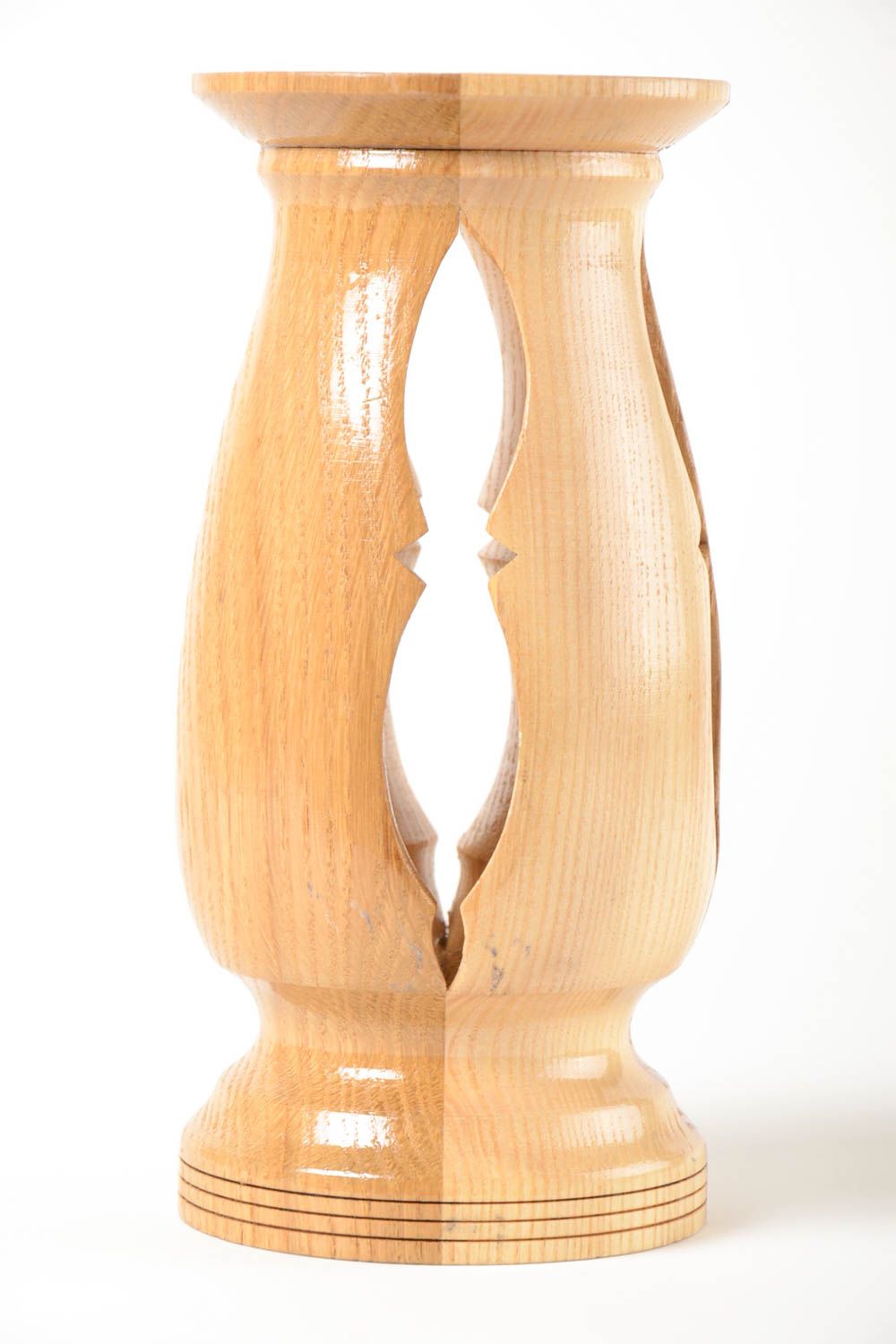 9 inches wooden vase for dry flowers 1,4 lb photo 2