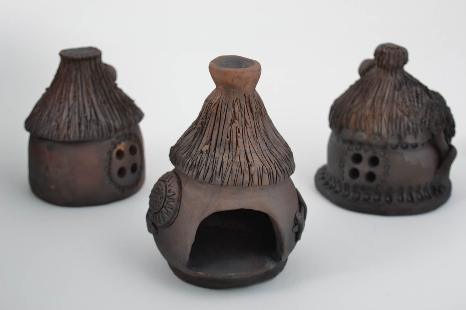 Beautiful handmade designer ceramic aroma lamp and 2 money boxes gift set photo 2