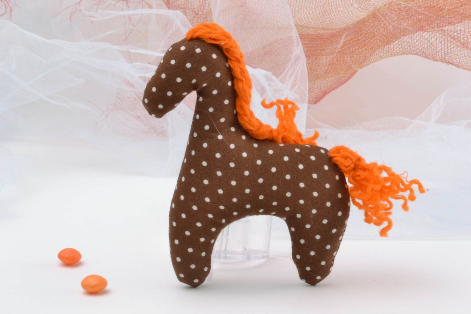 Textil Spielzeug Gepunktetes Pferd foto 1