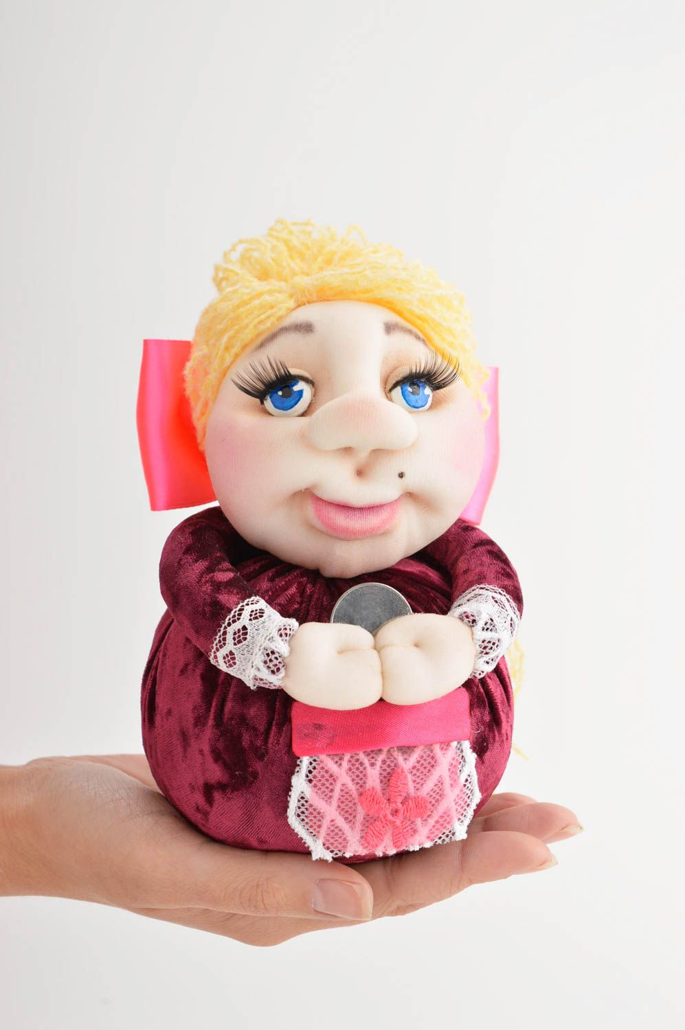 Künstler Deko Puppe schöne stilvolle Puppe aus Stoff Haus Deko Geschenk für Frau foto 5