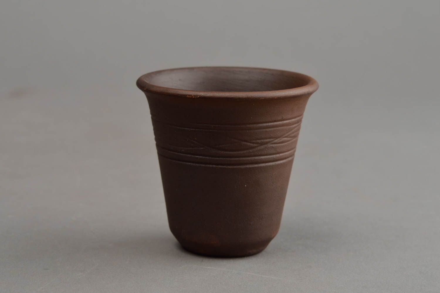 Vaso de chupito hecha a mano elemento decorativo ceramica para cocina  foto 2