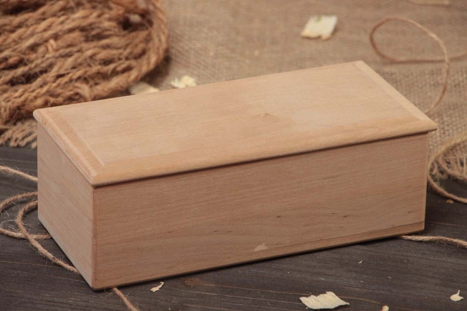 Holz Schatulle Rohling für selbst Bemalen groß rechteckig handgemacht originell foto 1
