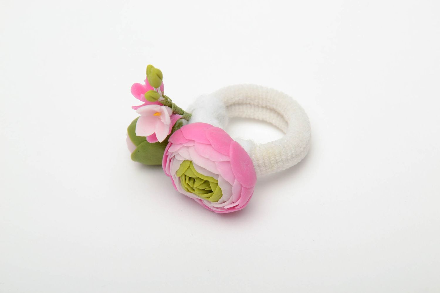 Handmade Haargummi Blume foto 3