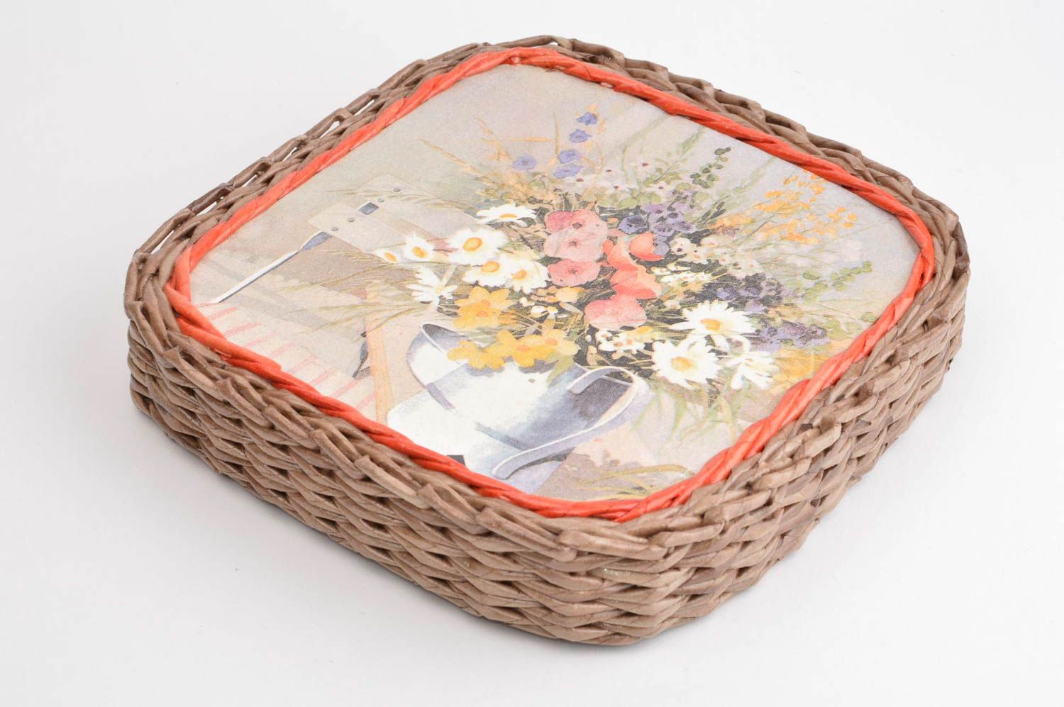 Handmade tray unusual stand gift ideas paper tray for kitchen decor ideas photo 4