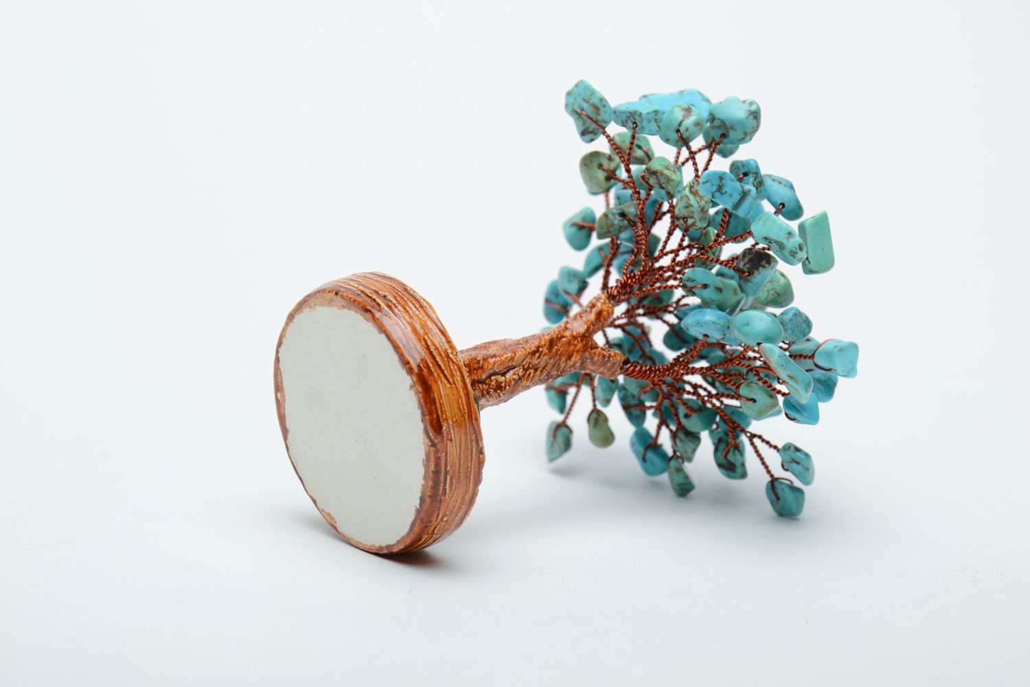 Natural gemstone bonsai with turquoise photo 4