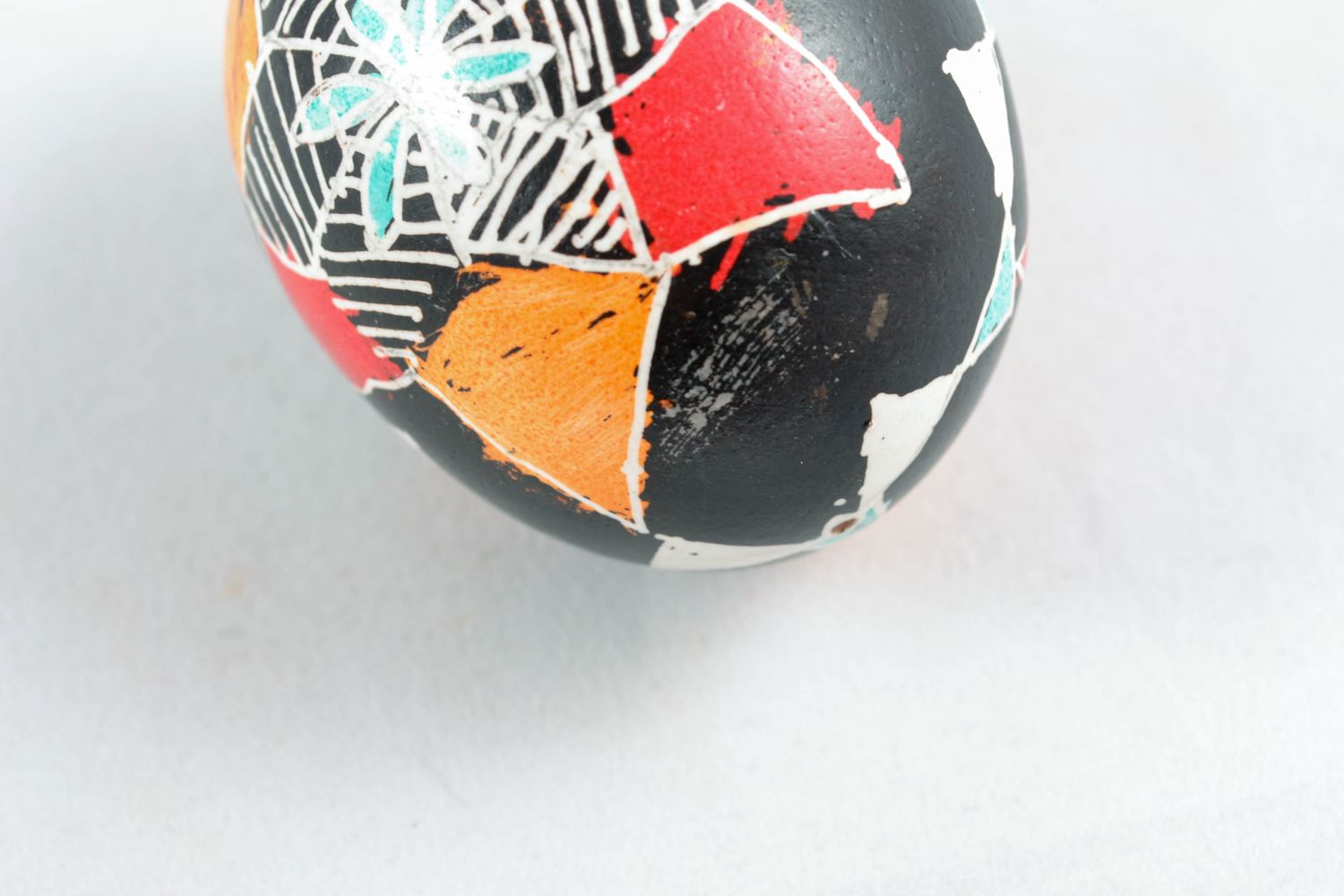 Painted egg with rich ornament photo 5