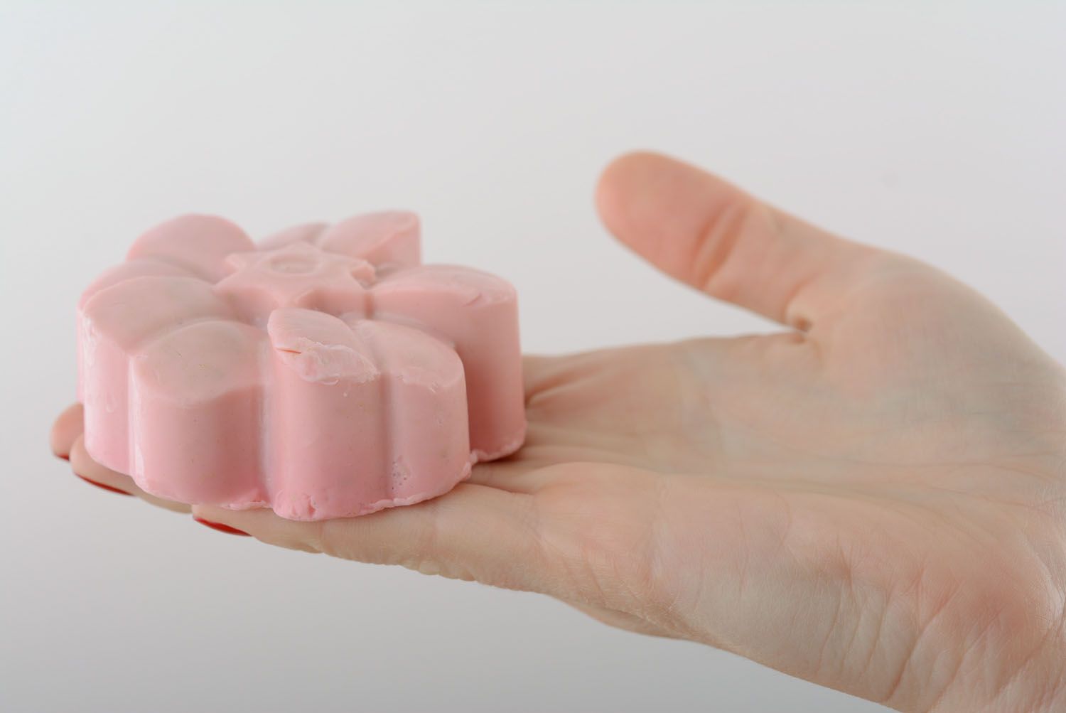 Handmade soap with pink clay photo 5