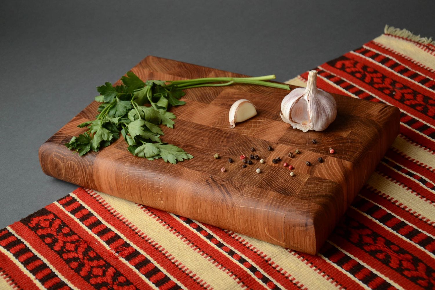 Tagliere in legno di quercia fatto a mano utensili da cucina accessori cucina foto 1