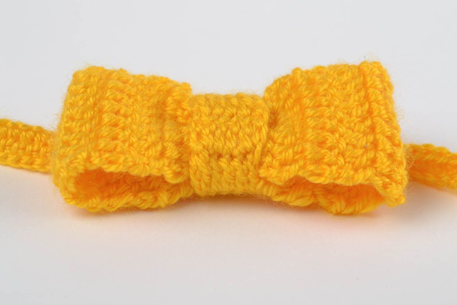 Noeud papillon enfant fait main Vêtement enfant tricoté au crochet fil acrylique photo 3