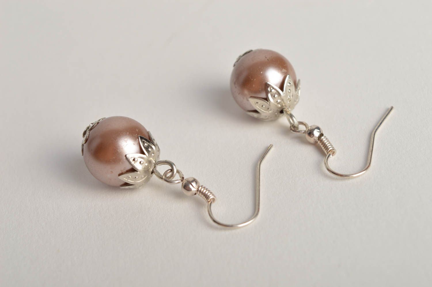 Handmade trendy cute earrings elegant dangling earrings beaded accessory photo 3