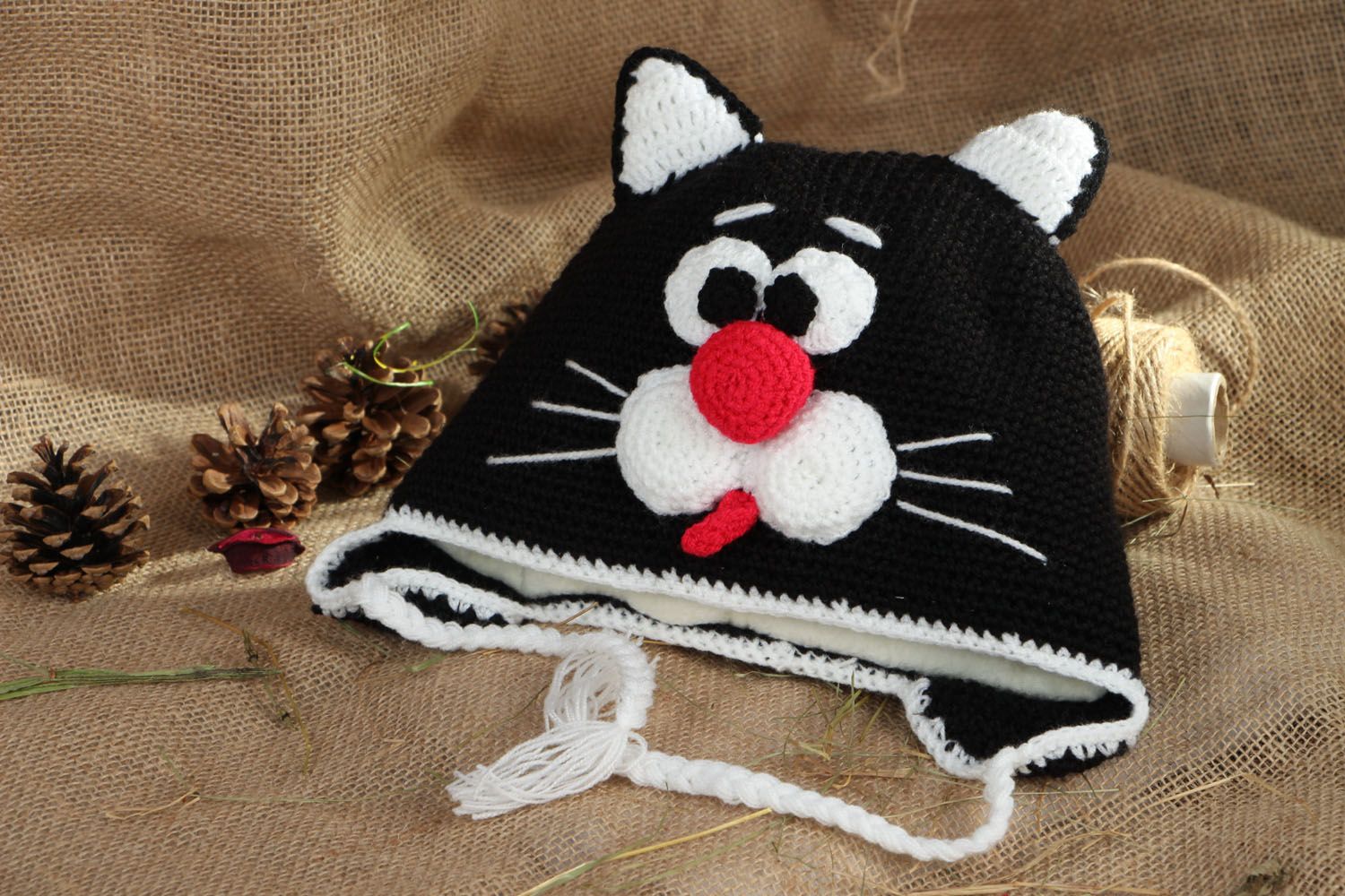 Crochet hat Black Cat photo 5