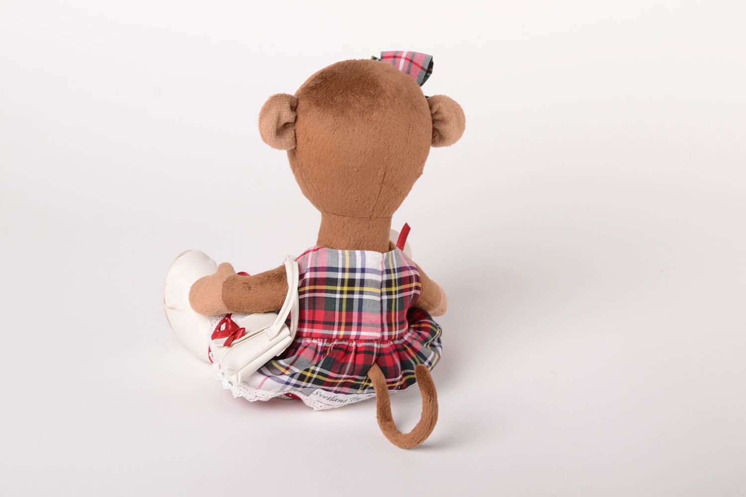 Beautiful soft toy stylish unusual accessories designer handmade monkey photo 3