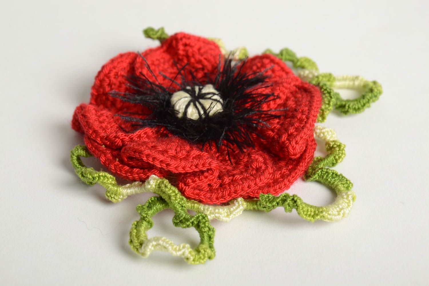 Hand-crocheted brooch handmade flower brooch fashion accessories for women photo 5