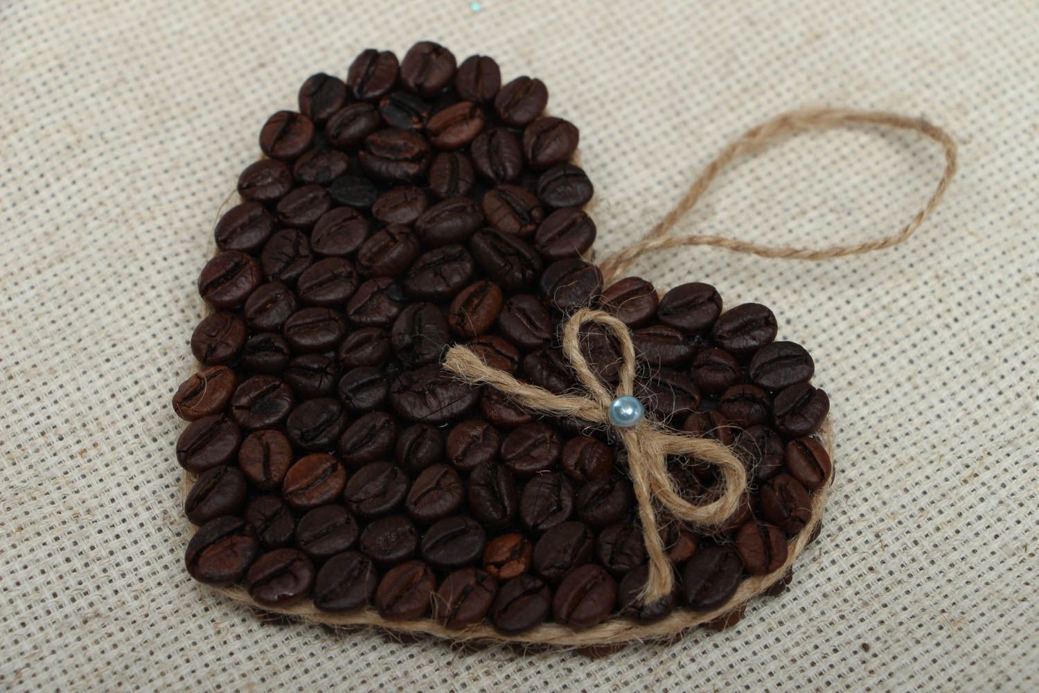 Interior pendant Heart with Coffee Grains photo 1