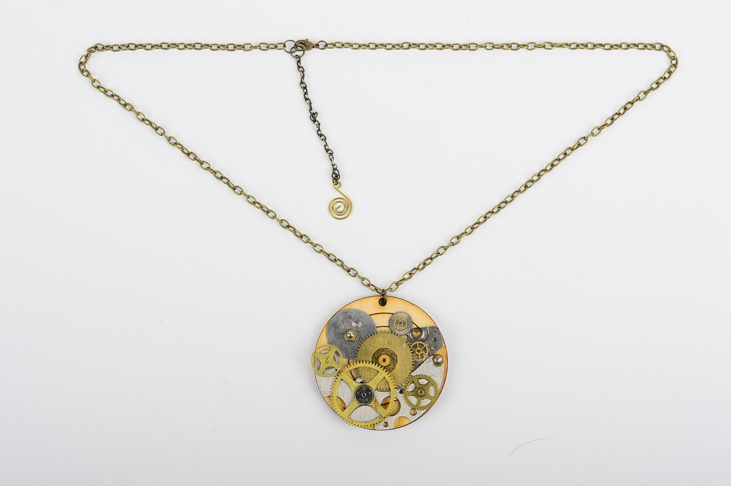 Stylish handmade steampunk jewelry steampunk pendant chain necklace for women photo 2