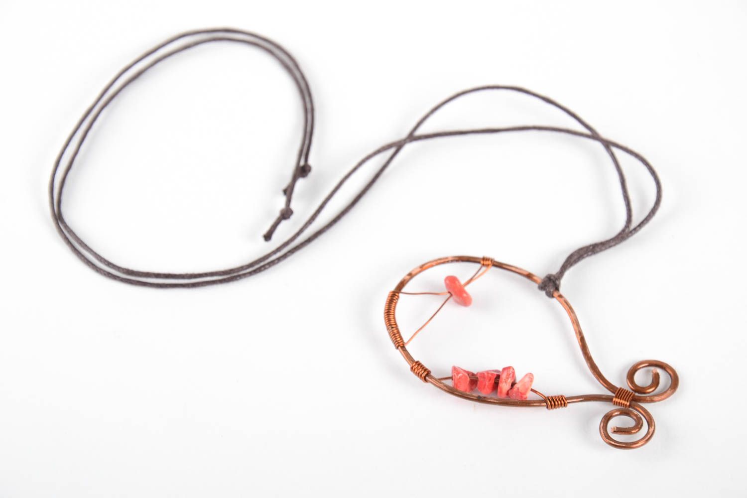 Handmade stylish pendant designer unusual accessories metal fish present photo 4