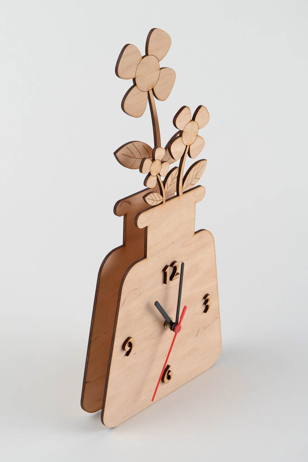 Handmade unusual clock wooden blank for creativity designer cute clock photo 5