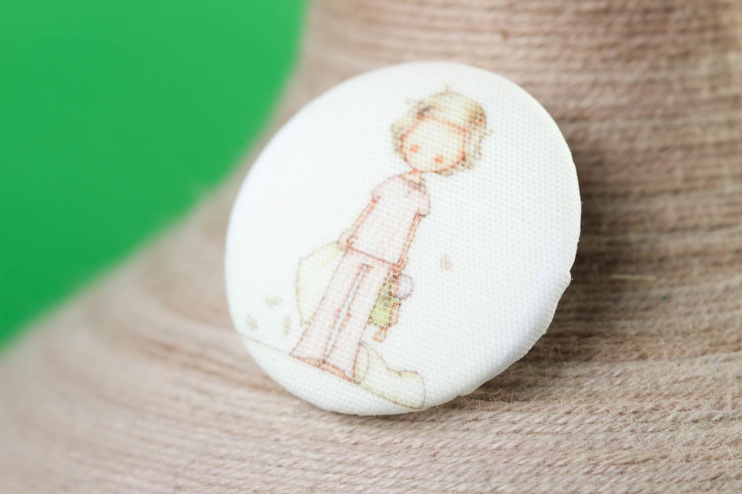Beautiful handmade fabric button sewing accessories designer button small gifts photo 1