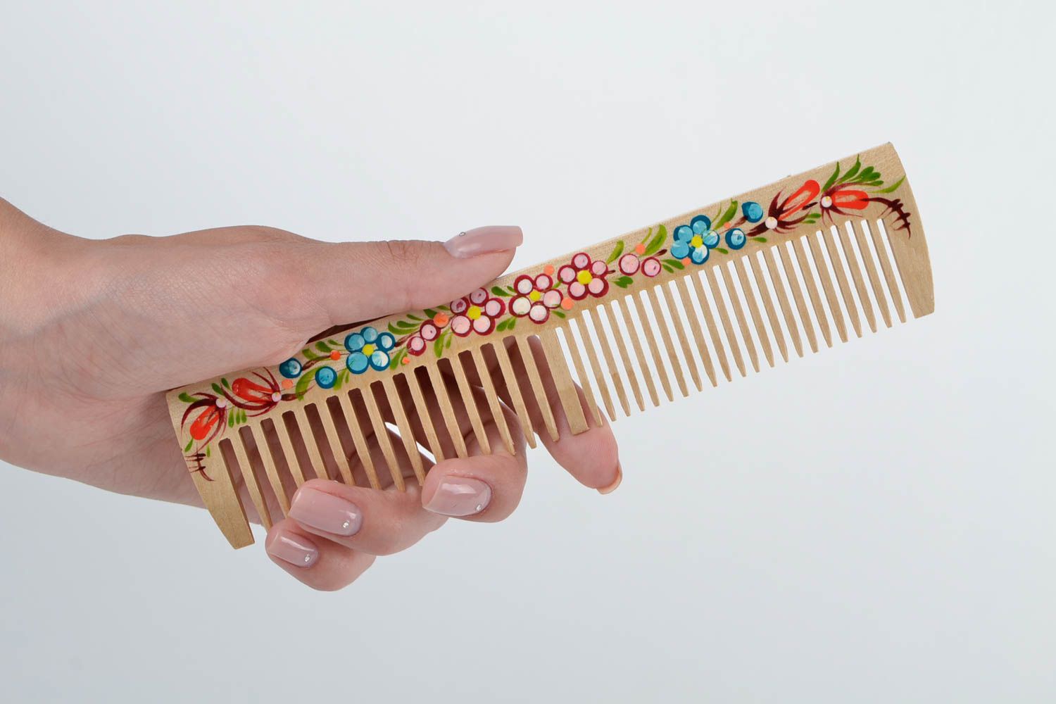 Handmade comb unusual comb unusual souvenir painted comb gift for women  photo 2