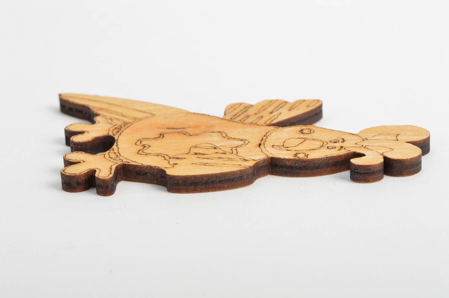 Holz Rohling zum Bemalen oder Decoupage in Form von Papagei Geschenk handmade foto 5