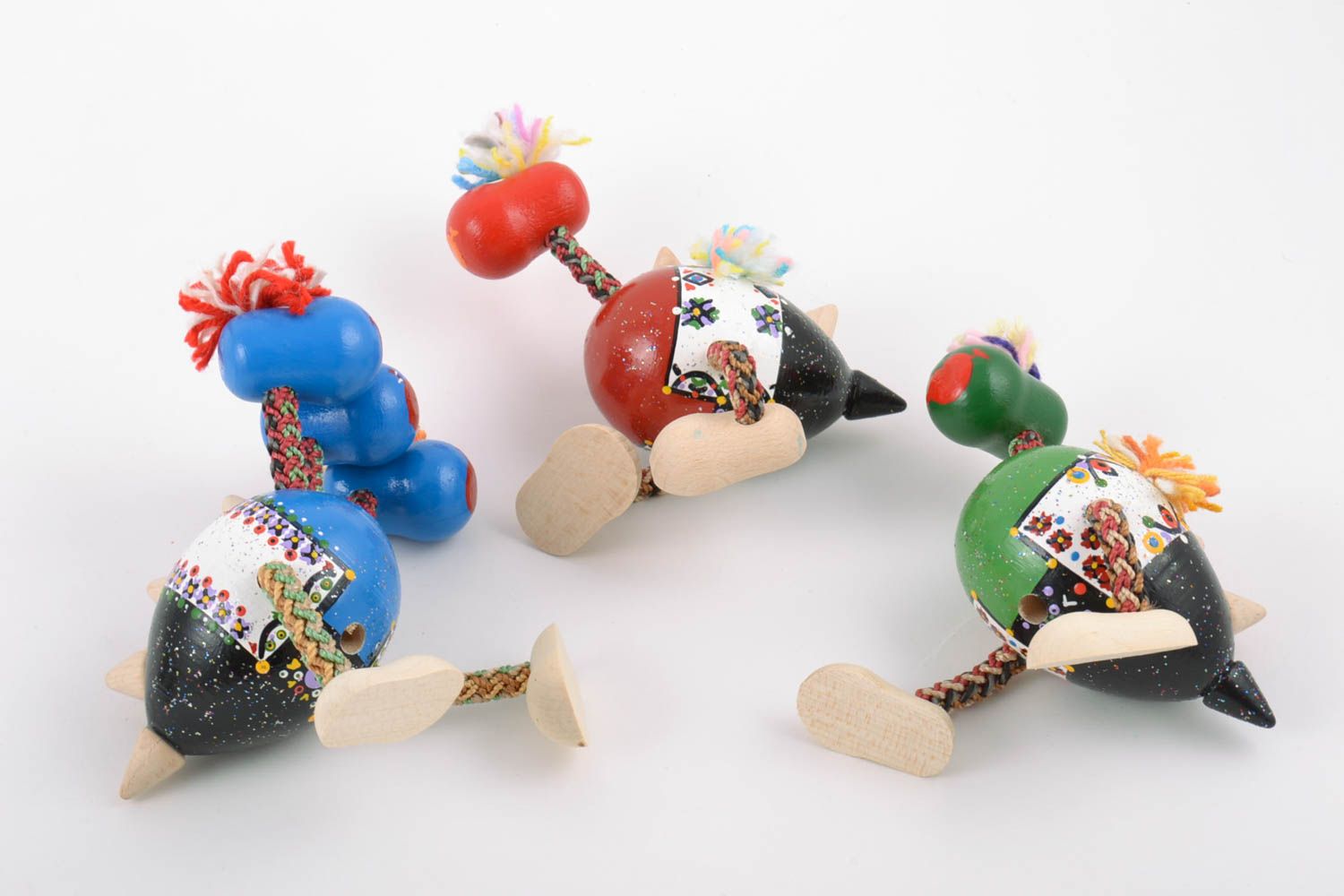Grelle künstlerische handgemachte Öko Spielzeuge Drachen 3 Stück für Kinder foto 4