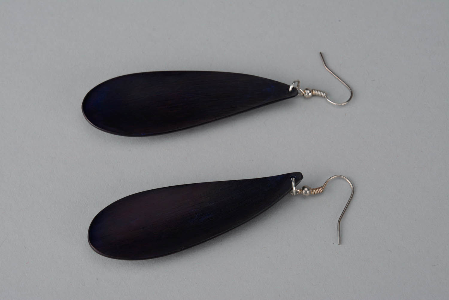 Earrings made of cow horn photo 3