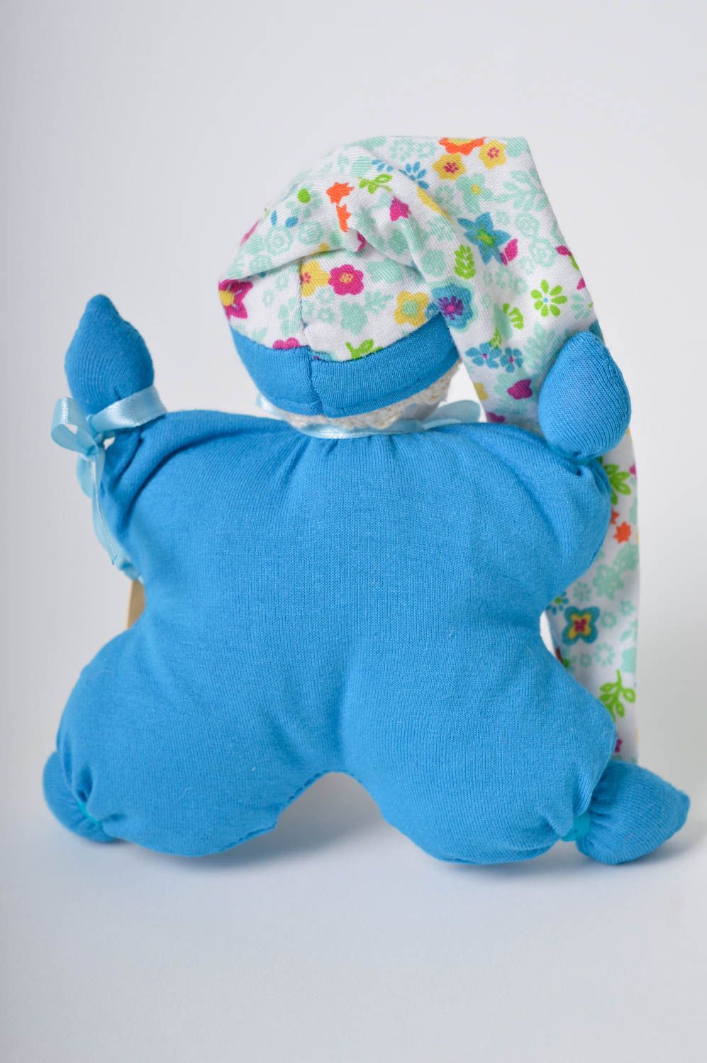 Puppe handgemacht Kinder Spielzeug Stoff Puppe Geschenkidee für Mädchen in Blau foto 3