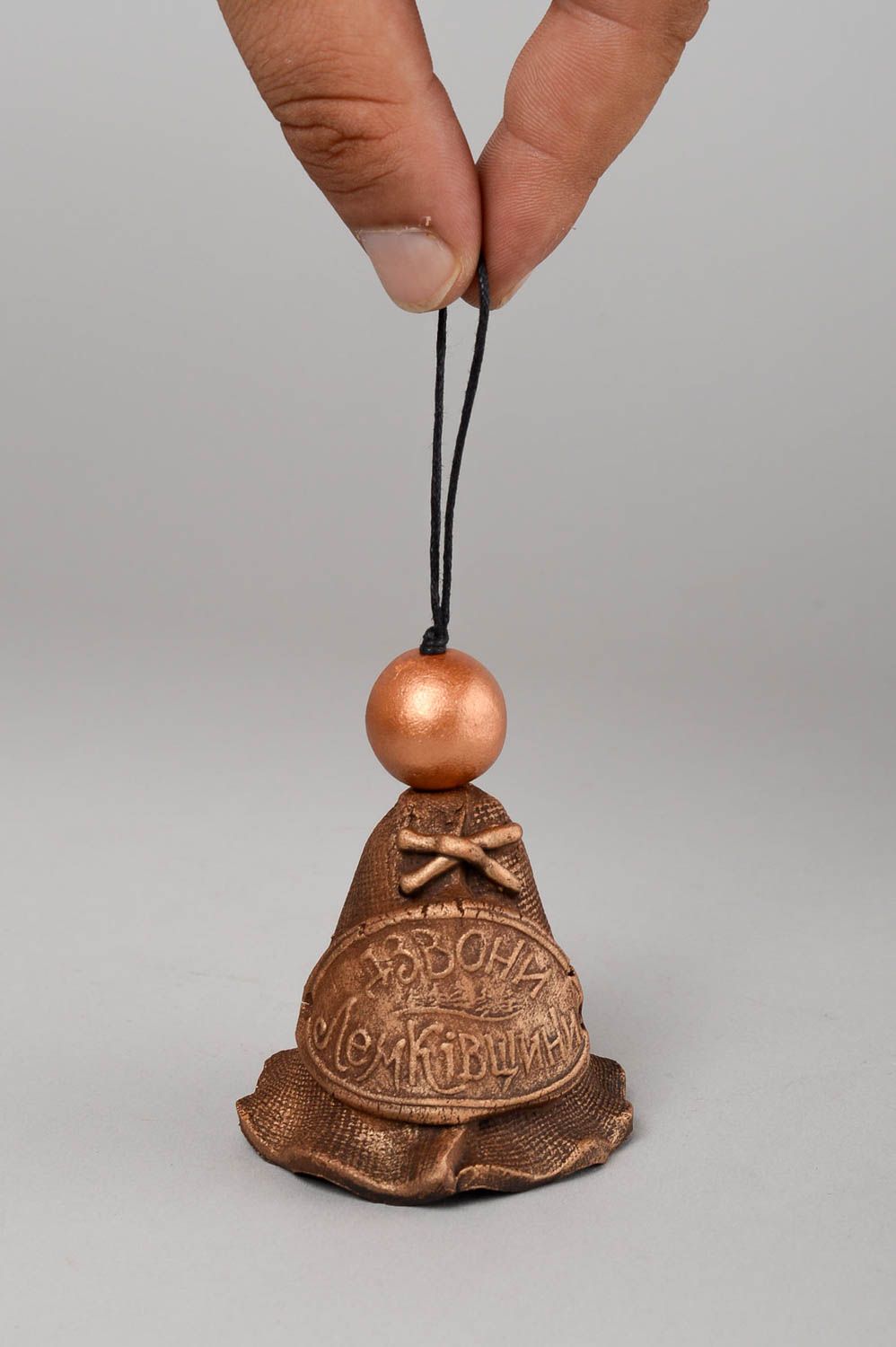 Campana de cerámica hecha a mano artesanía en cerámica campana decorativa  foto 5