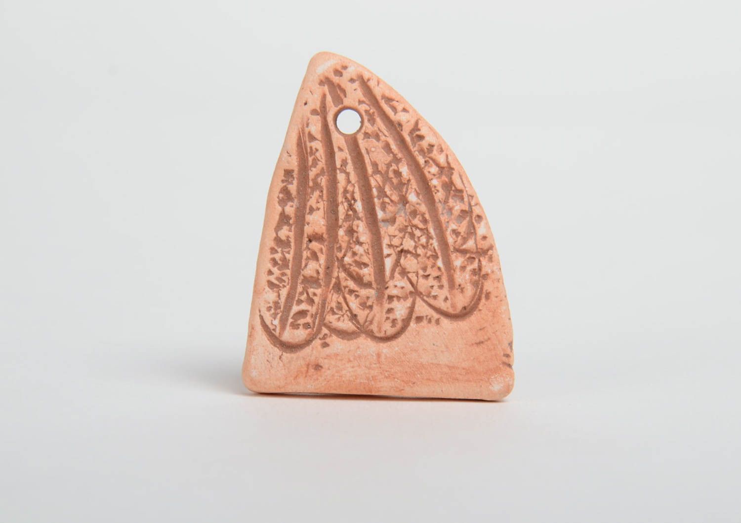Unusual handmade clay pendant blank for creating jewelry photo 2