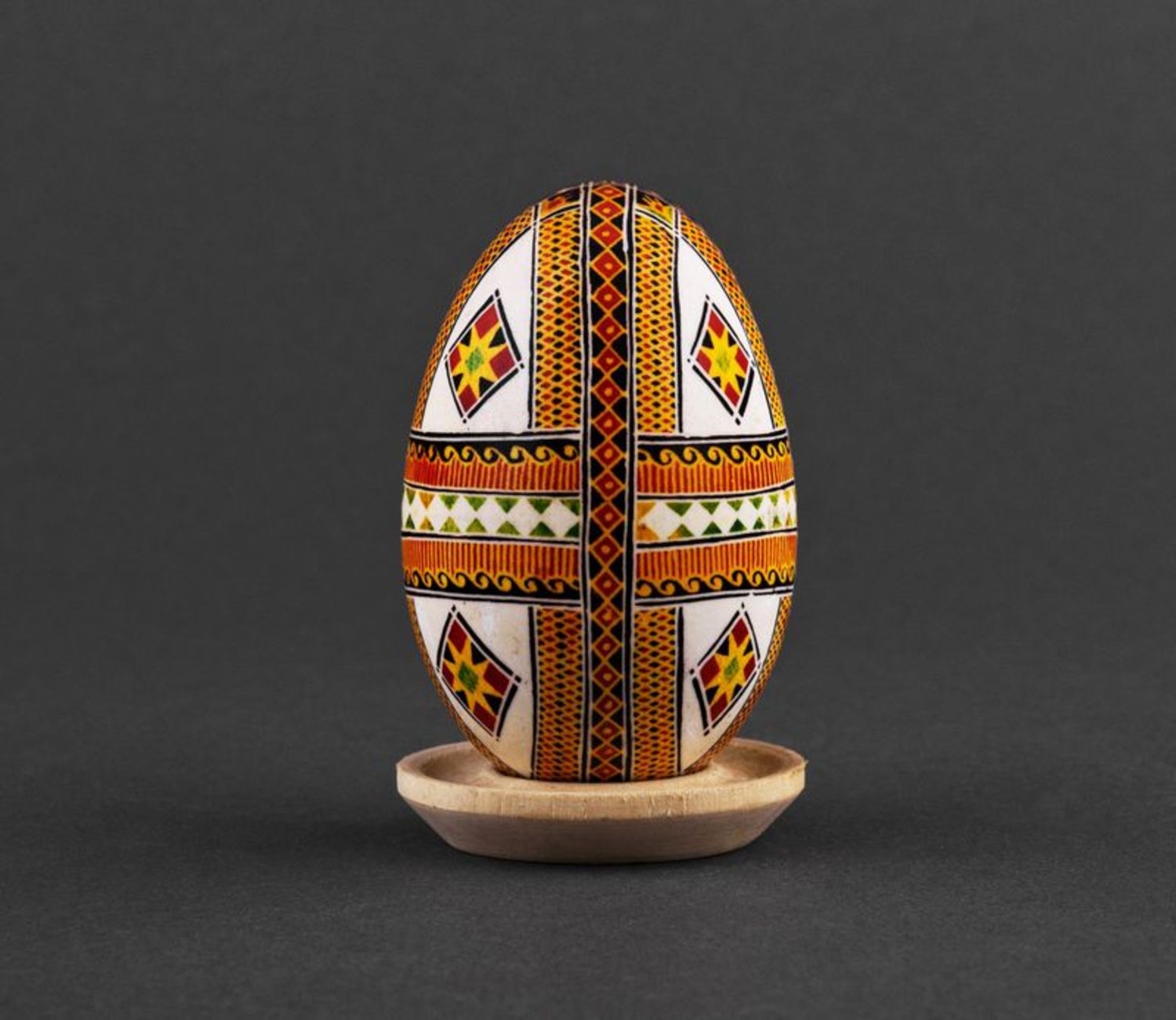 Goose Easter egg with ornament photo 2